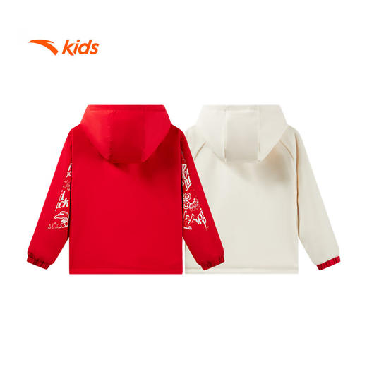 安踏儿童外套女童装双面穿上衣加绒保暖梭织外套商场同款362518602 商品图5