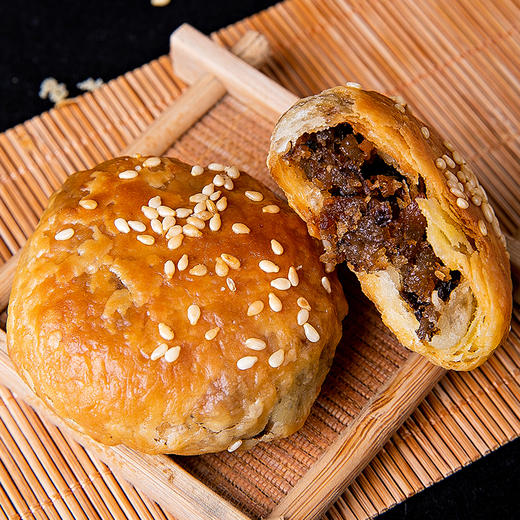 黄山烧饼梅干菜扣肉馅 安徽酥饼正宗休闲零食小吃150g 商品图2