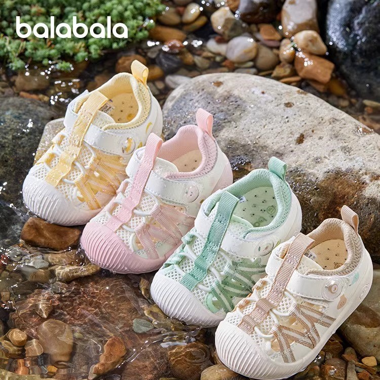 巴拉巴拉童鞋宝宝学步鞋儿童凉鞋婴儿2025夏季新款网布鞋子男女童