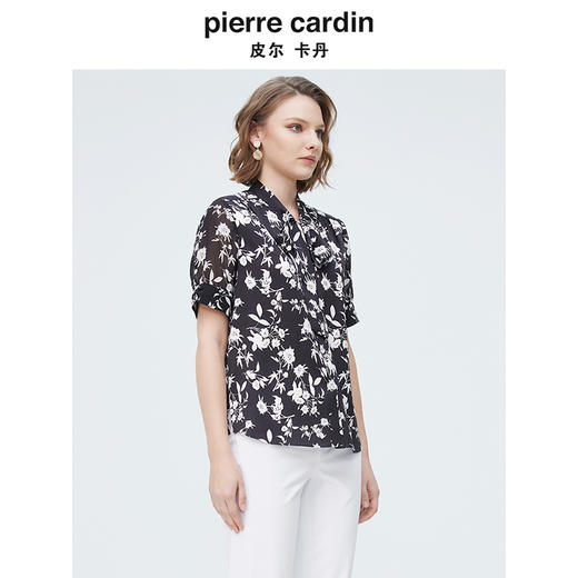 皮尔卡丹女装春季新款简约淑女碎花衬衫P4227A4011B3 商品图1