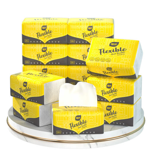 植护阳光心情柔韧纸面巾118*175mm/4层 60抽/包 6包*2提【XPTX】 商品图7