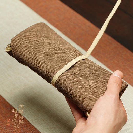 暗香疏影/纯钛茶则/收纳巾 纯钛银色茶则茶拨取茶器功夫茶具醒茶器茶道配件 商品图4