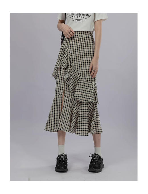 裁缝学苑AQ451复古开叉半身裙纸样女装裙子新款鱼尾裙不规则半裙样板 商品图3