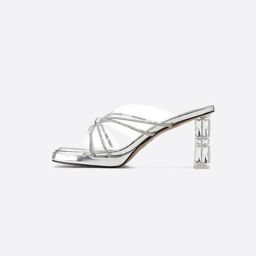 Westory2025年夏季厚底水台水晶方跟凉拖鞋W25BJ62221 商品图1