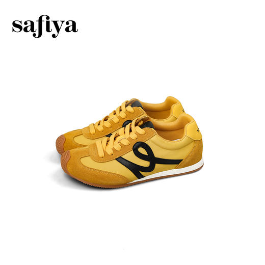Safiya/索菲娅2025复古丑萌大头透气时尚轻便休闲薄底阿甘鞋SFD3112408 商品图10