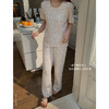 浪漫碎花~BM风春夏新款碎花美宅衣 全棉针织螺纹民短袖长裤休闲两件套睡衣女 商品缩略图3