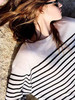 【有货 拍下改价】  MO家 春夏黑白条纹落肩肌理感轻柔 微透圆领百搭防晒针织衫长袖 商品缩略图11