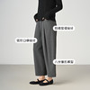 2025春夏新款女裤直筒垂感醋酸天丝TR高级质感慵懒八分休闲裤！ 商品缩略图0