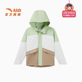 安踏儿童女大童丝光绒运动上衣2025春季新款舒适中大童防水厚外套362516606S
