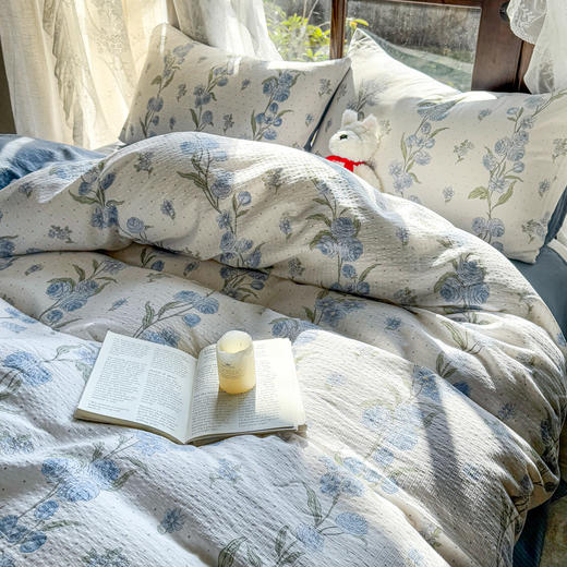 【换季焕新 母婴A类】红豆品牌旗下相思豆系列 竺纱棉四件套 A类彩竺棉面料【68年国产老品牌】 商品图0