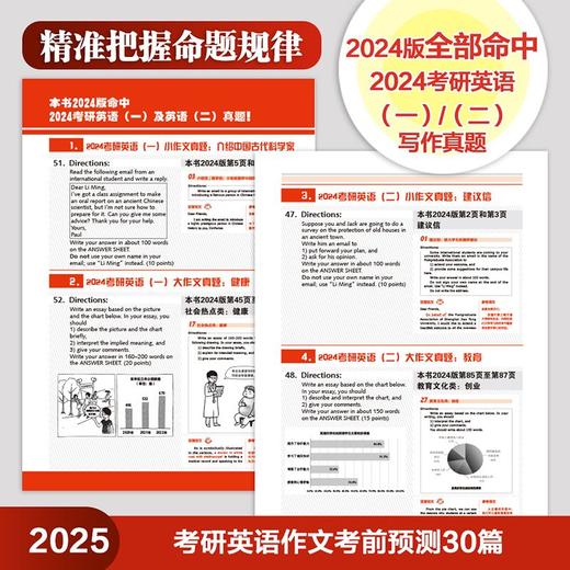 2025考研英语作文考前预测30篇 (苹果英语考研红皮书) 商品图1