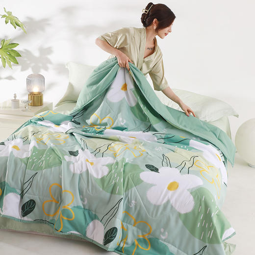 恒源祥纤维被夏凉被空调被夏季水洗双人被子 200*230cm夏晓  HYX183BZ-DZ 商品图3