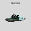 ROMI STUDIO高定系列~复古休闲方头绿小众拼色H凉拖拖鞋 S3313 商品缩略图4