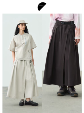 半圆/25623352/夏季休闲长款宽松垂感裤子女裙裤