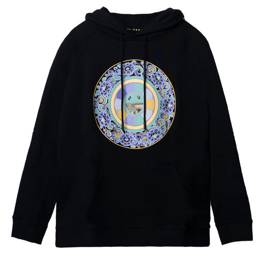 敦煌故事山茶圆光情侣卫衣男女套头连帽秋冬款宽松国潮棉抗皱 商品图3