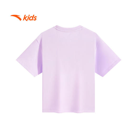 安踏儿童短袖T恤女大童2025夏透气亲肤中大童圆领短袖潮362528106 商品图5
