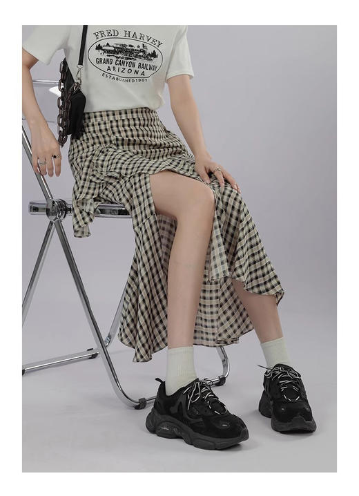 裁缝学苑AQ451复古开叉半身裙纸样女装裙子新款鱼尾裙不规则半裙样板 商品图4