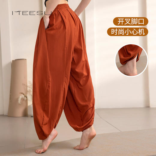 美愫经典款瑜伽裤女禅服中国风时尚印花运动健身裤灯笼裤舞蹈训练裤 商品图3