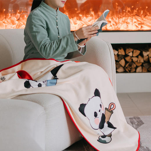 【多福毯】高克重锦狐绒面料 家居读书毯 办公室午睡毯 空调毯 商品图3