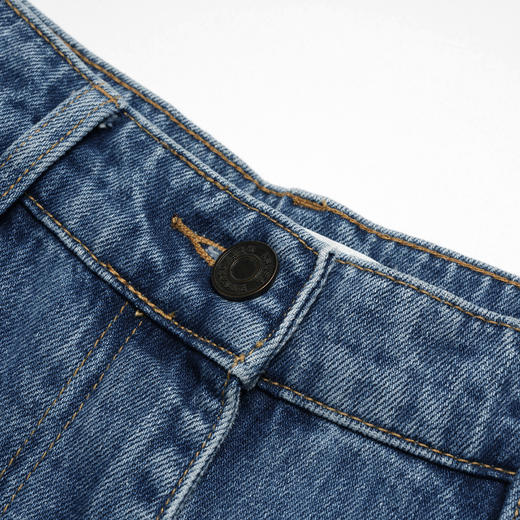 ROMI STUDIO-B【高品质】四季刚需高腰直筒休闲蓝色复古牛仔裤N2750 商品图4