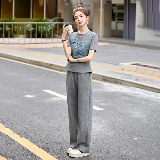 时尚洋气减龄撞色，拼接设计感休闲运动套装HR-BBL2538 商品图1