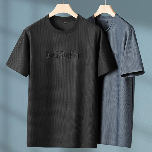 【冰丝】【DPF】大依优型大码短袖T恤运动休闲半袖衫加肥大码夏季薄款上衣宽松男士胖子 商品图3