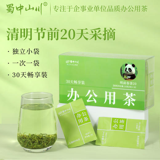 茶叶 绿茶 2025新茶 明前绿茶 春茶 蜀中山川 茶饮 120g 商品图0