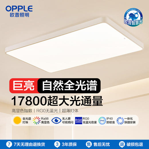 OPPLE欧普照明冰月客厅1.35米大尺寸自建房超大吸顶灯套餐 商品图0