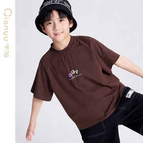 笛莎千与2025夏新款男童潮酷印花男童短袖T恤