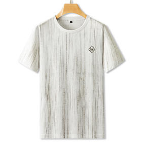 【DPF】大依优型大码短袖T恤圆领时尚休闲印花半袖加肥加大夏季圆领上衣男士胖子