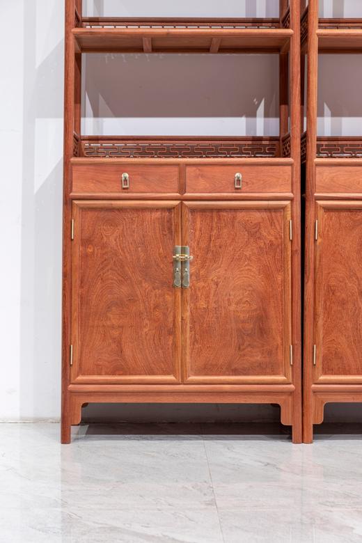 红桥红  家具严选  缅甸花梨（大果紫檀）【183双层书柜】 商品图5