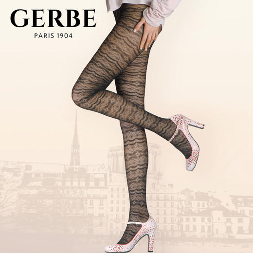 Gerbe格伯 100%法国原装进口女士连裤袜 肌理纹时尚女丝袜 GCFLK 商品图0