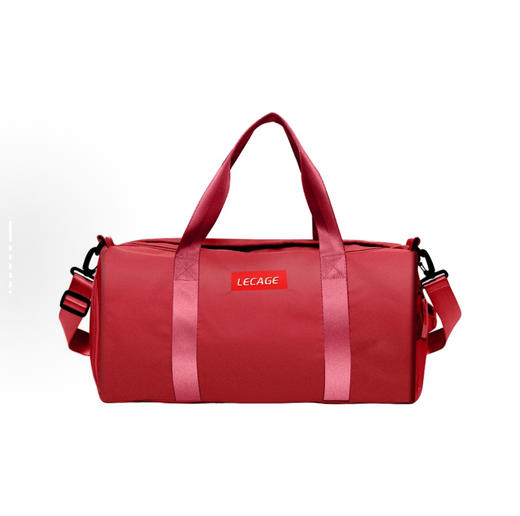 乐凯奇 LECAGE 干湿分离健身包防水 可折叠游泳包 牛津纺 男女同款 41*24*23cm 白色黑色蓝色 商品图6