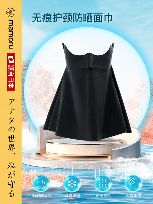 【Mamoru】防晒面纱夏季女士全脸防护面罩护脖颈开车专业遮阳冰丝口罩 商品图3