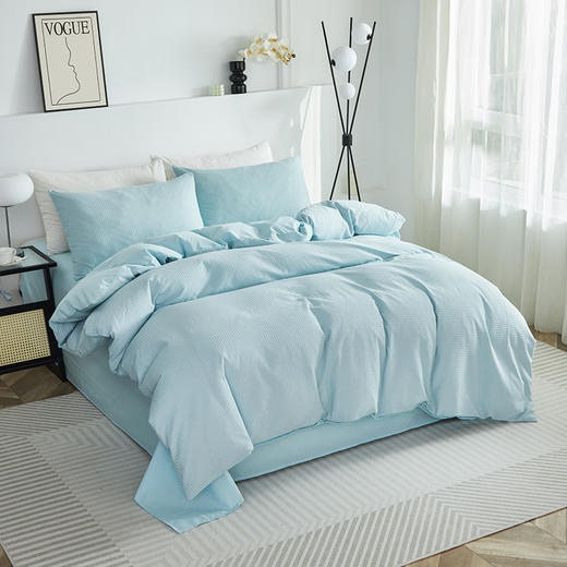 恒源祥全棉华夫格四件套-青筠 200*230cm HYX331TJ 商品图1