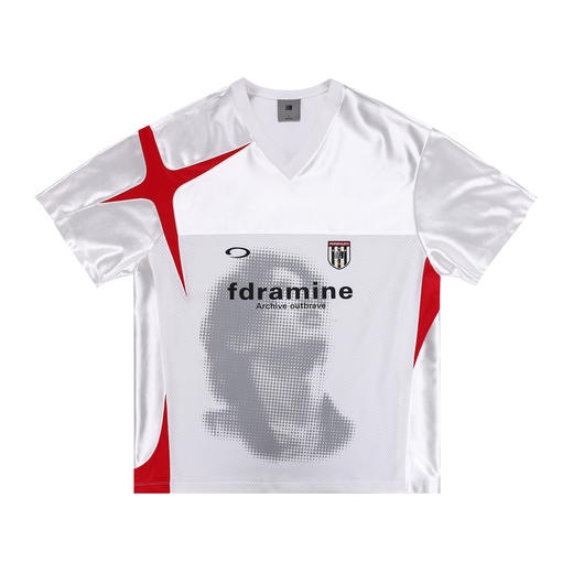 FDR官方店 美式运动人像撞色拼接球衣短袖t恤男女夏季情侣装上衣 商品图4