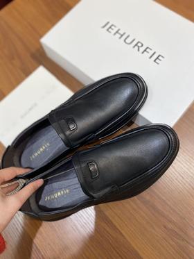 JEHURFIE/纪华菲  简约经典不过时！头层牛皮休闲商务一脚蹬男鞋AB25185