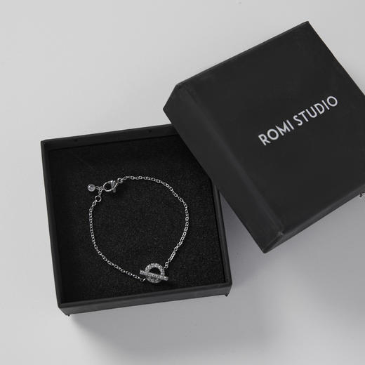 ROMI STUDIO不锈钢手链 “简约优雅”百搭轻奢气质小Qins银色手链通用链子S3316 商品图4