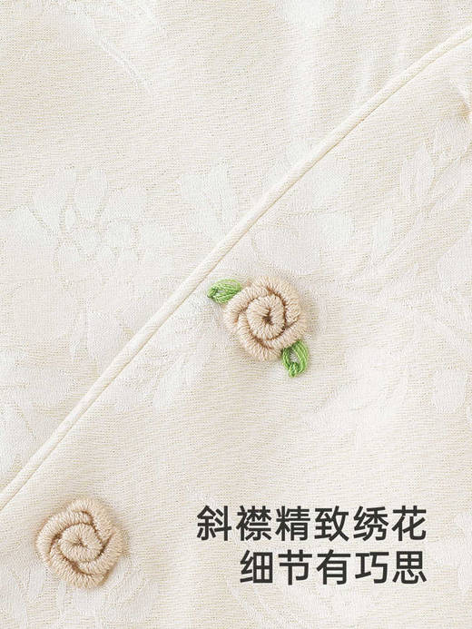 【高定系列】英氏女童裙子夏季短袖新中式透气连衣裙2025新款裙子YRLCJ2R041A 商品图2