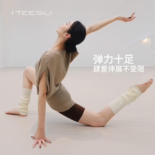 美愫中长款瑜伽罩衫宽松修身普拉提女运动弹力遮臀蝙蝠袖春秋上衣 商品图1