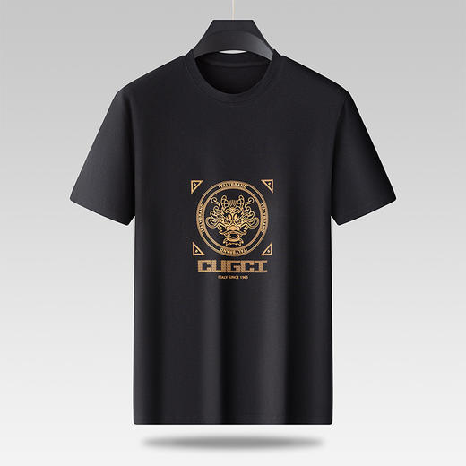 【棉质】【DWD】大依优型大码男装短袖T恤圆领 透气加肥加大大号半袖上衣男士 商品图2