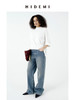 HIDEMI 都市单宁系列多重水洗做旧感中缝线宽松阔腿牛仔裤 商品缩略图1