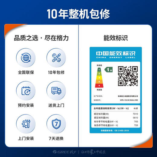 格力（GREE）3匹 云舒氧 新一级能效 鲜净新风 双翼环抱风 立柜式空调柜机 KFR-72LW/NhKa1BG(极光紫) 商品图5