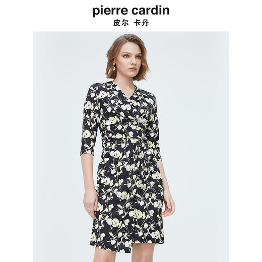 皮尔卡丹女装时尚淑女A摆修身连衣裙P4130E4041Y3 商品图1