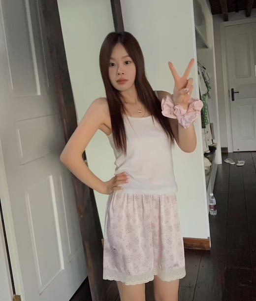 【把清风穿身上】春夏水柔缎面仿真丝缎面家居裤长裤 小清新居家清风宅宅短裤睡眠裤 商品图6