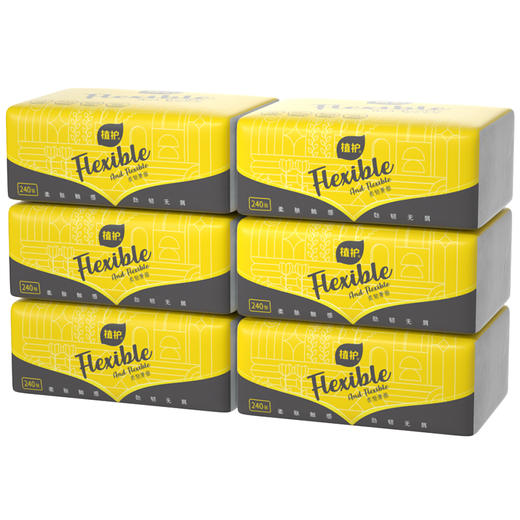 植护阳光心情柔韧纸面巾118*175mm/4层 60抽/包 6包*2提【XPTX】 商品图0