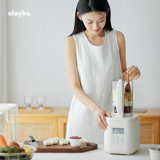 olayks立时豆浆机家用轻音加热全自动多功能料理 商品图3
