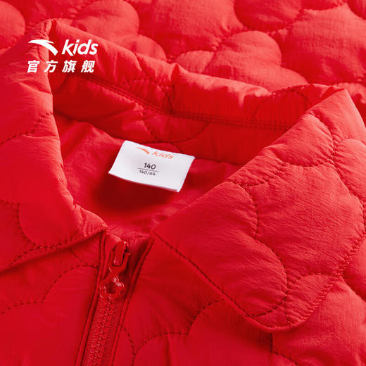 安踏儿童外套女大童2024冬季加绒保暖新年两件套上衣362518604 商品图5