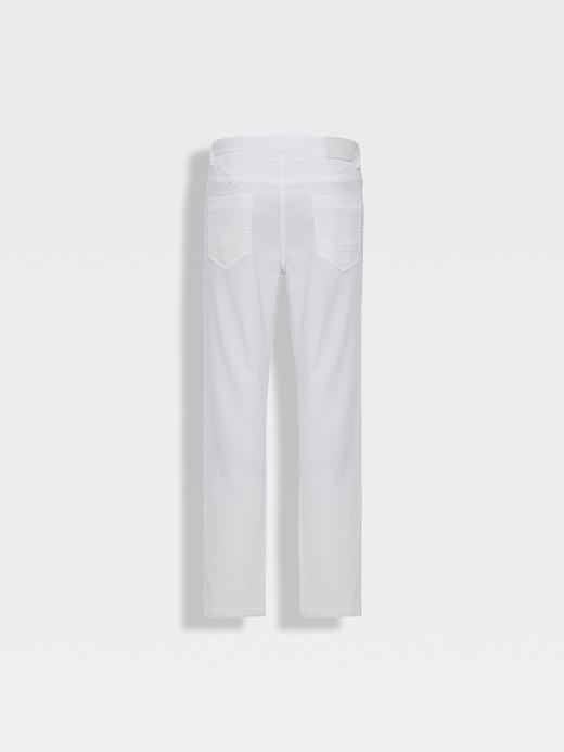 callisto白色莱赛尔棉混纺直筒牛仔裤 商品图1