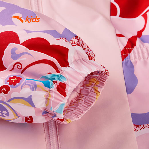 安踏儿童女小童加绒外套红色衣服2025防水防风保暖外套362519606N 商品图7